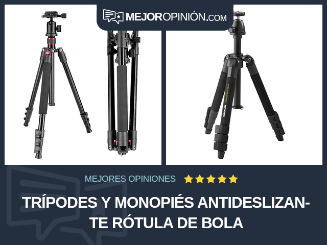 Trípodes y monopiés Antideslizante Rótula de bola