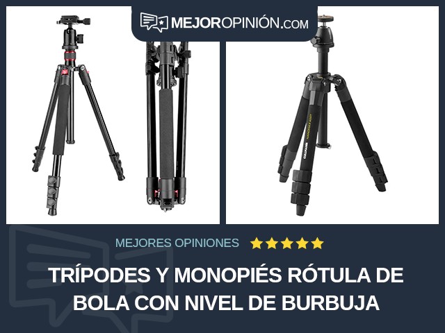 Trípodes y monopiés Rótula de bola Con nivel de burbuja