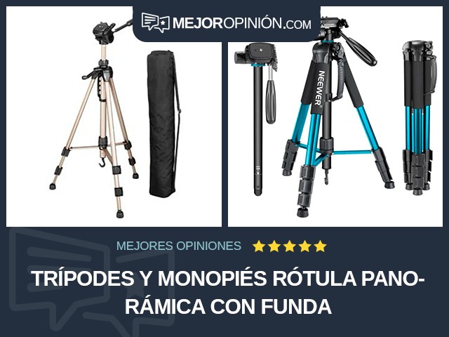 Trípodes y monopiés Rótula panorámica Con funda