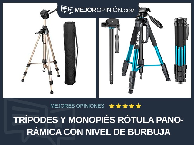 Trípodes y monopiés Rótula panorámica Con nivel de burbuja