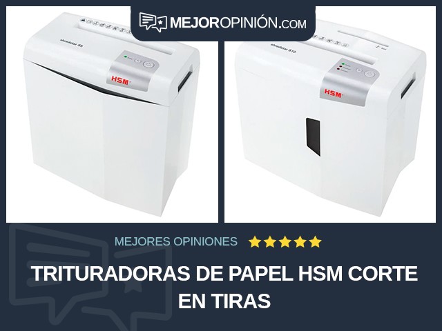 Trituradoras de papel HSM Corte en tiras