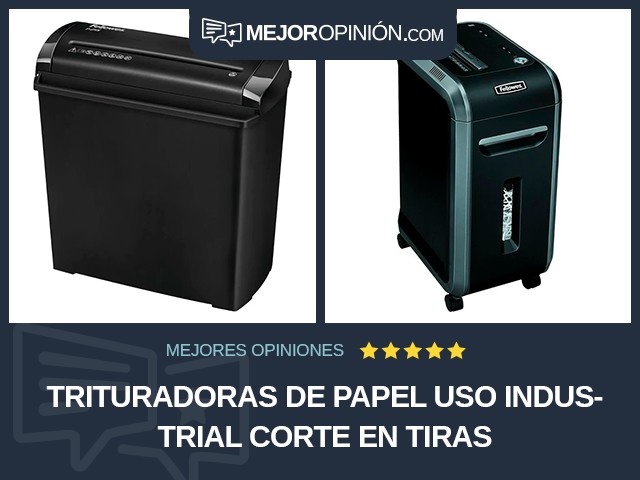 Trituradoras de papel Uso industrial Corte en tiras