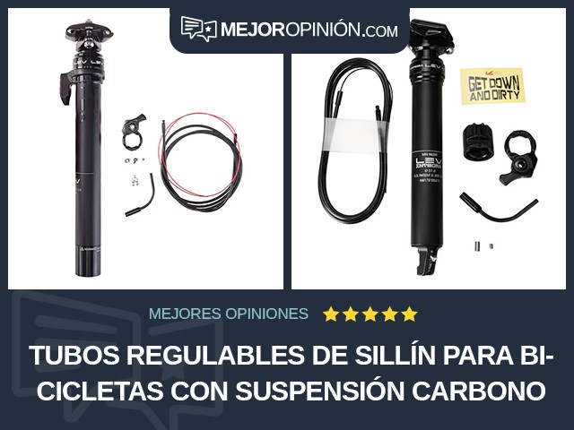 Tubos regulables de sillín para bicicletas Con suspensión Carbono