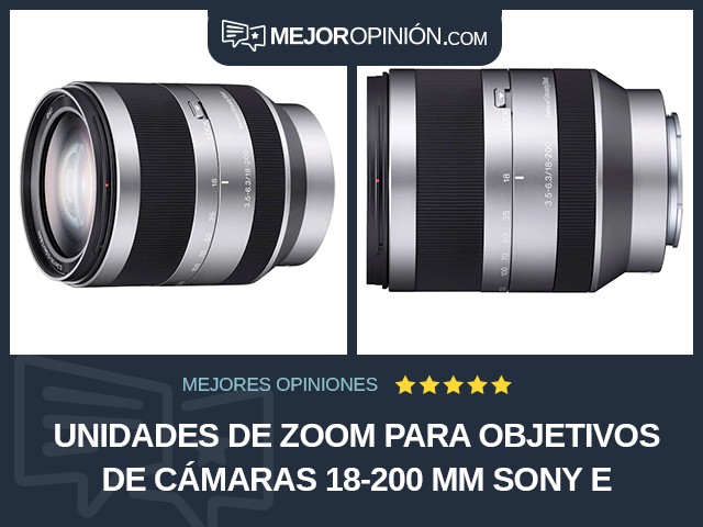 Unidades de zoom para objetivos de cámaras 18-200 mm Sony E