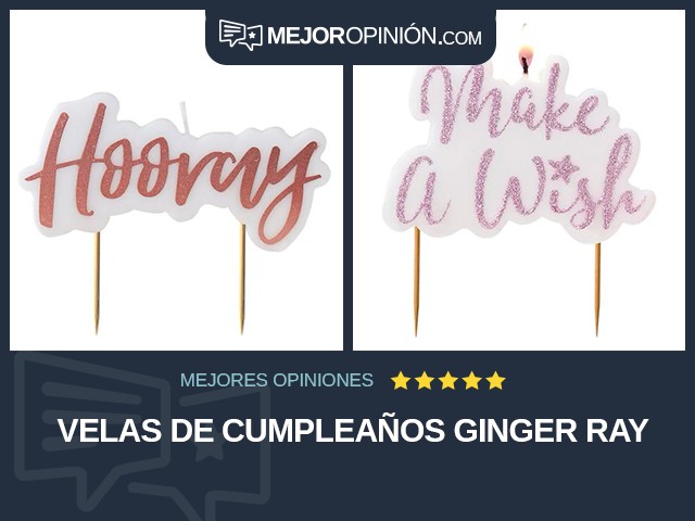 Velas de cumpleaños Ginger Ray