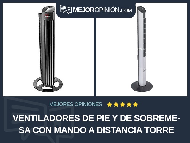 Ventiladores de pie y de sobremesa Con mando a distancia Torre