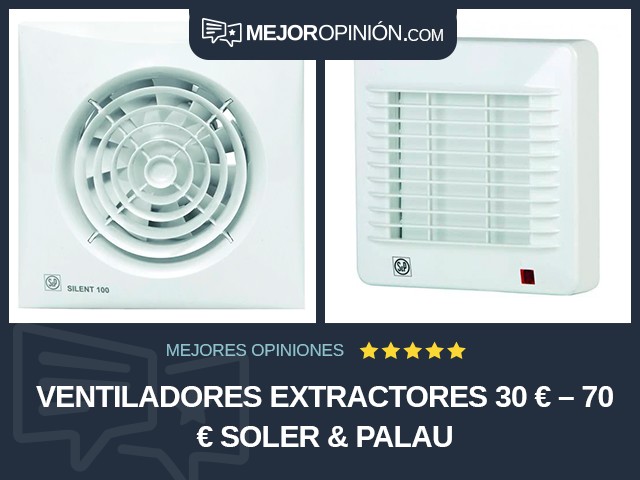 Ventiladores extractores 30 € – 70 € Soler & Palau