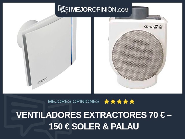 Ventiladores extractores 70 € – 150 € Soler & Palau