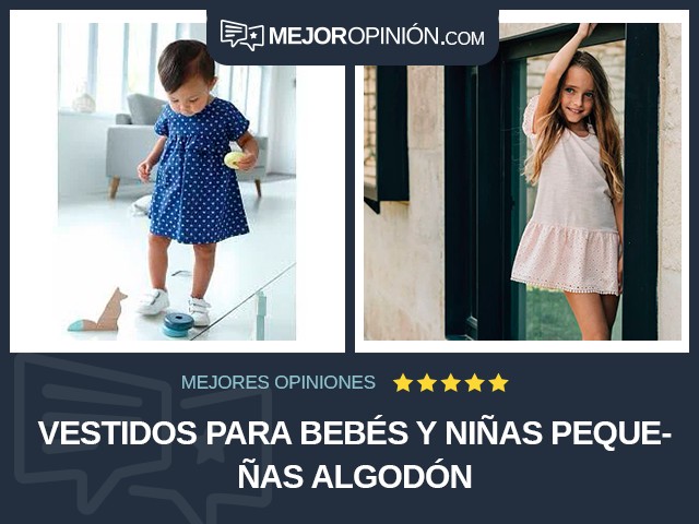 Vestidos para bebés y niñas pequeñas Algodón