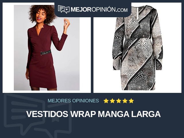 Vestidos Wrap Manga larga