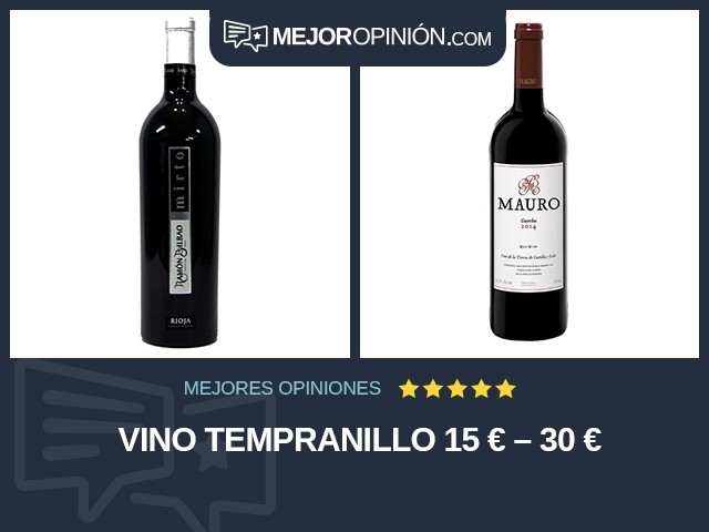 Vino Tempranillo 15 € – 30 €