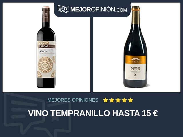 Vino Tempranillo Hasta 15 €