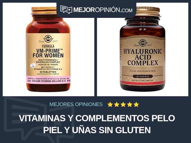 Vitaminas y complementos Pelo piel y uñas Sin gluten