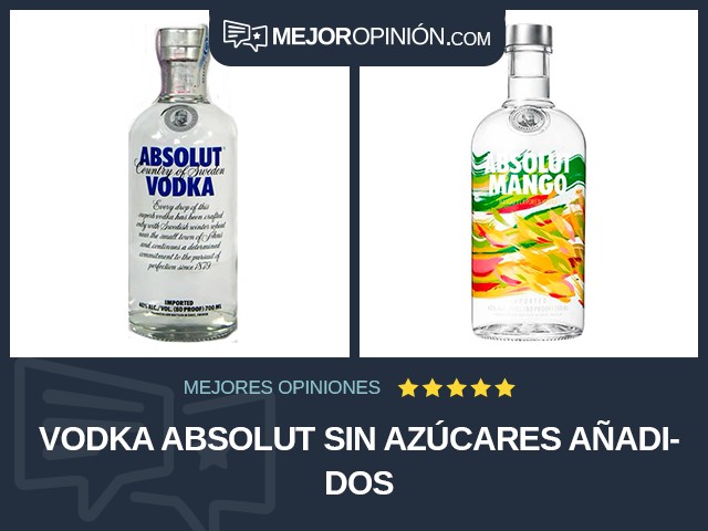 Vodka Absolut Sin azúcares añadidos