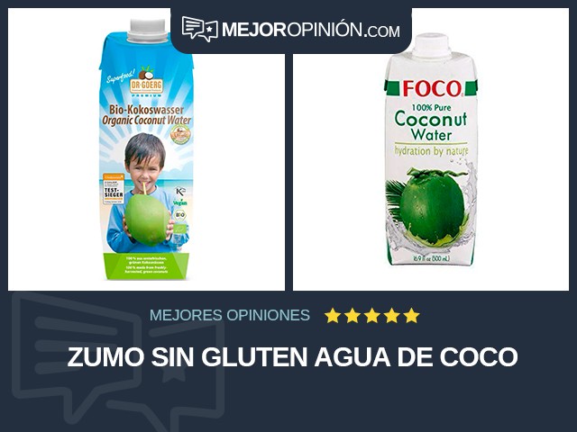 Zumo Sin gluten Agua de coco